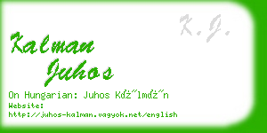 kalman juhos business card